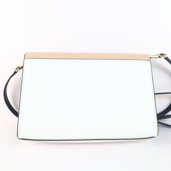 Preowned Kate Spade Carson Colorblock Saffiano Leather Women Crossbody Bag Cream - Picture 9 of 15
